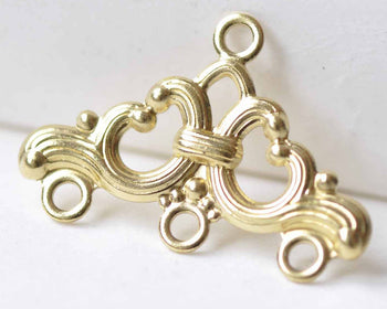 10 pcs Raw Brass Filigree Earring Stamping Embellishments A8955