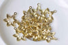 20 pcs Raw Brass Cut Out Leaf Floral Charms Stamping 14mm A8962