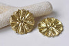 10 pcs Raw Brass Round Flower Stamping Embellishments 27.5mm A8965