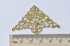 10 pcs Raw Brass Large Filigree Triangle Stamping Embellishments A8971