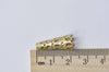 30 pcs Unplated Raw Brass Filigree Cone Bead Caps 8x22mm A8974