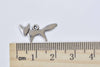 30 pcs Antique Silver Lovely Fox Charms 10x20mm A8978