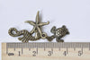 Antique Bronze Ocean Creature Kit Charms Pendants Set of 10 A8983
