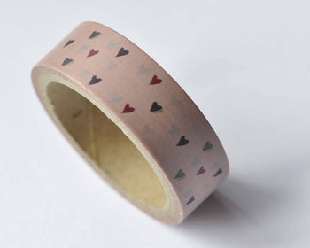 Heart Adhesive Masking Washi Tape 15mm Wide x 5M Roll A12527