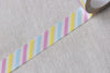 Colourful Translucent Stripes Deco Washi Tape 15mm x 10M Roll A12691
