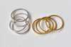 50 pcs Gold/Silver THICK Brass Seamless Rings 14mm 19gauge
