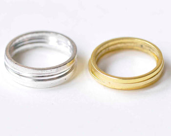 50 pcs Gold/Silver THICK Brass Seamless Rings 14mm 19gauge