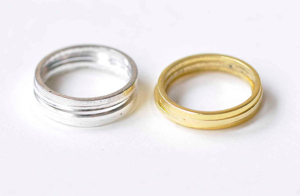 50 pcs Gold/Silver THICK Brass Seamless Rings 14mm 19gauge