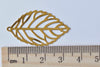 10 pcs Raw Brass Filigree Leaf Charms Stamping Embellishments  A9037