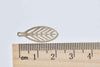 30 pcs Matte Gold Filigree Leaf Charms Stamping Embellishments A9001