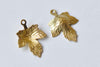 20 pcs Raw Brass Maple Leaf Stamping Embellishments A9048