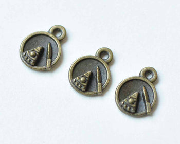 20 pcs Antique Bronze Birthday Cake Culinary Charms 8mm A9052
