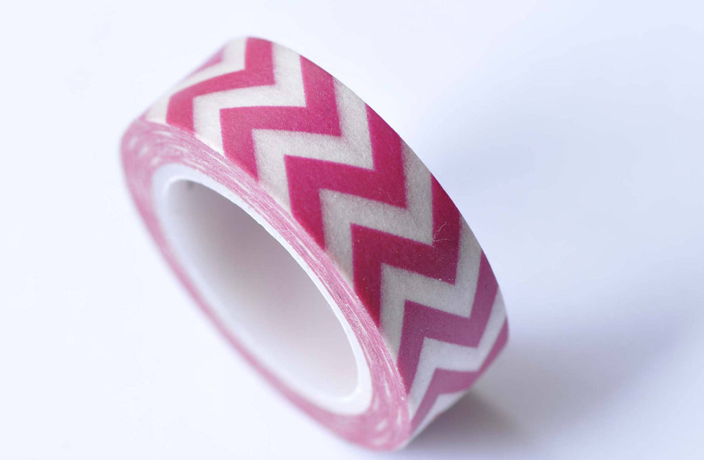 Red Chevron Wave Washi Tape 15mm x 10M Roll A12741