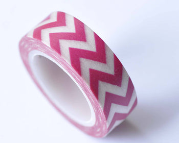 Red Chevron Wave Washi Tape 15mm x 10M Roll A12741