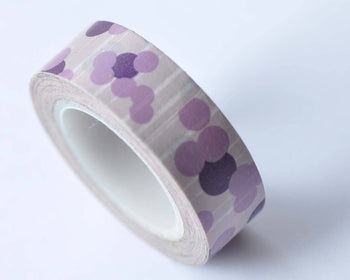 Colorful Polka Dots Adhesive Washi Tape 15mm x 10M Roll A12778