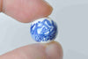 20 pcs Blue Leaf Flower Ceramic Beads 8mm/10mm/12mm