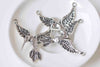 10 pcs Flying Eagle Connector Antique Silver Charms 30x36mm A1214