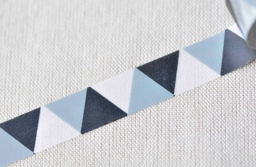 Black And Blue Triangle Washi Tape 15mm x 10M Roll A12825