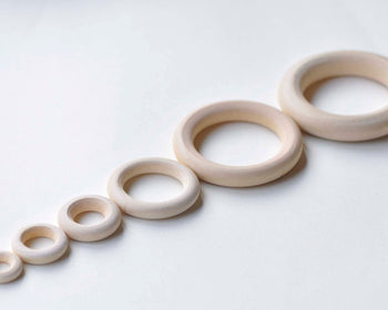 Round Unfinished Natural Wood Ring Circle 15mm-180mm