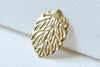 50 pcs Raw Brass Leaf Charms Stamping Embellishments A9034