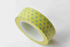 Blue Dots On Yellow Self-Adhesive Washi Tape 15mm x 10M Roll A12907