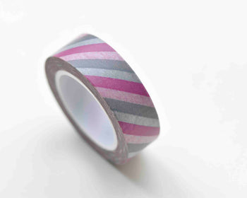 Colourful Stripes Deco Washi Tape 15mm Wide x 10M Roll A12935
