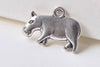 10 pcs Antique Silver Hippopotamus Hippo Charm Pendants A3363