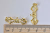 10 pcs Raw Brass Bow Tie Safety Pin Brooch Findings 10x27mm A2483