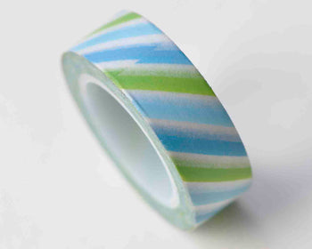 Colourful Stripes Deco Washi Tape 15mm x 10M Roll A13039