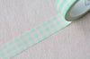 Green Grid Pattern Washi Tape Journal Supplies 15mm Wide x 10M Roll A13042
