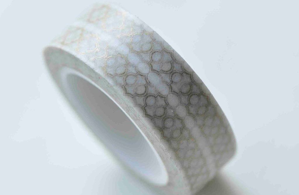Fancy Flower Adhesive Washi Tape 15mm Wide x 10M Roll A13065