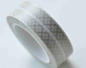 Fancy Flower Adhesive Washi Tape 15mm Wide x 10M Roll A13065