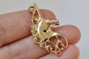 10 pcs Light Gold Filigree Unicorn Charms  20x38mm A3346
