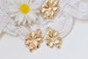 30 pcs Light Gold Lucky Flower Charms 10x19mm A1514