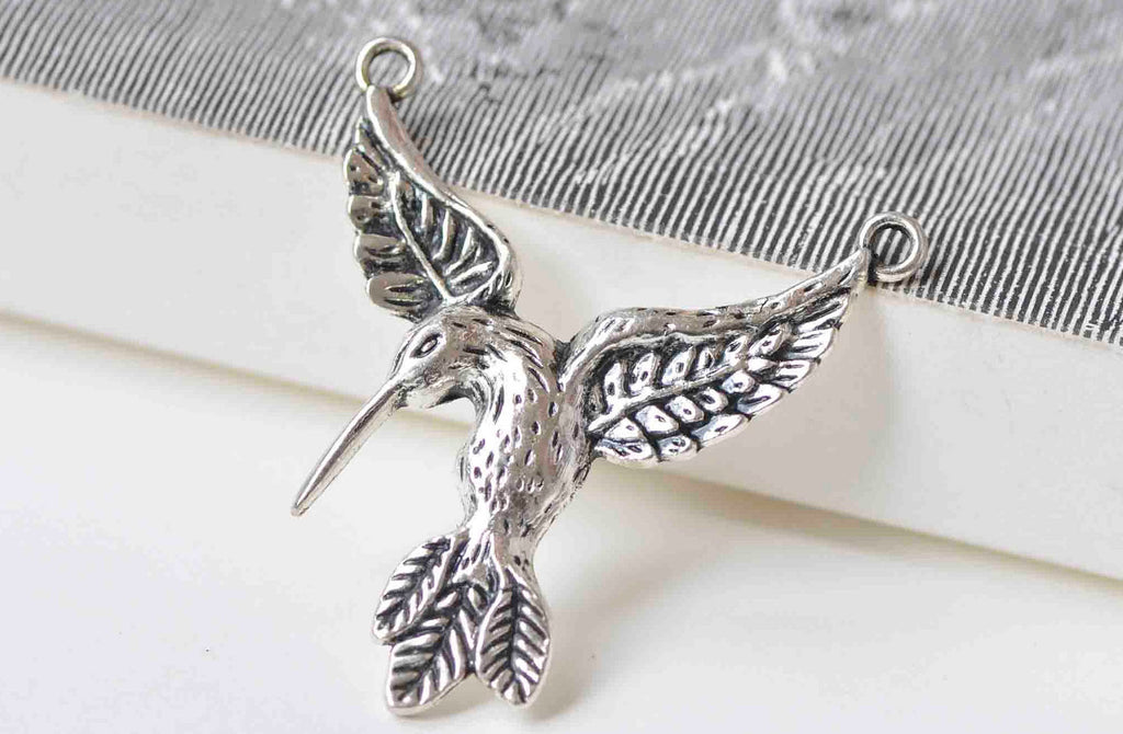 10 pcs Flying Eagle Connector Antique Silver Charms 30x36mm A1214