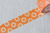 Orange Beautiful Flower Masking Washi Tape 15mm x 10M Roll A13332