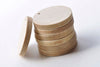 10 pcs Unfinished Round Wood Chips Pendants Beads Findings  A3942