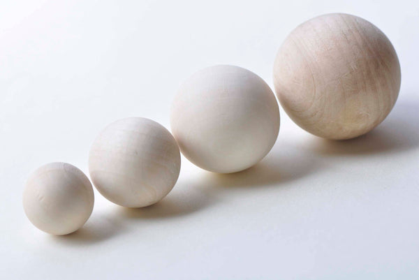 10 pcs Unfinished Solild Round Wood Ball NO HOLE 10mm-50mm