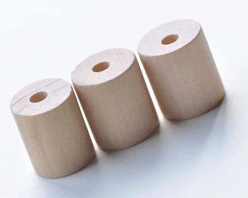 10 pcs Unfinished Natural Cylinder Wood Beads Findings  A4359