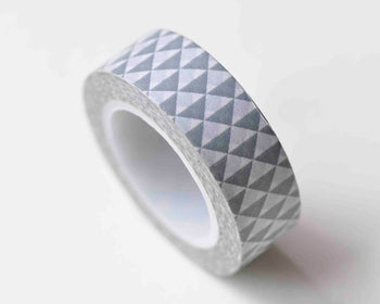 Gray Triangle Washi Tape  Self-adhesive Tape 15mm x 10M Roll A12886
