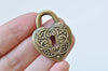 10 pcs Antique Bronze Vintage Lock Pendants Charms 28x38mm A3976