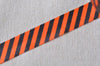 Orange Stripes On Black Adhesive Washi Tape 15mm x 10M Roll A12906