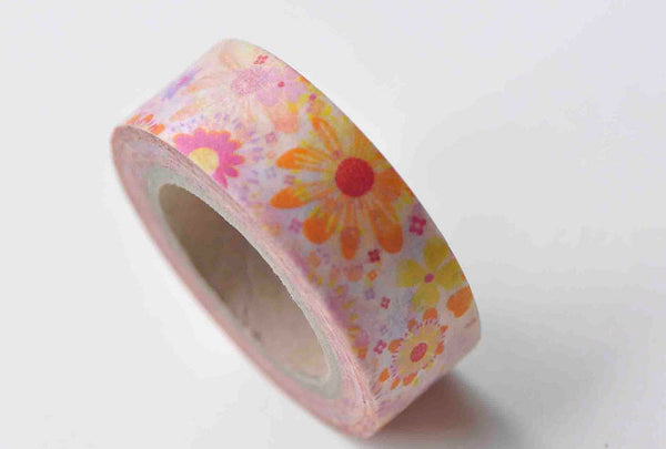 Fancy Floral Design Washi Tape 15mm Wide x 10M Roll A12952