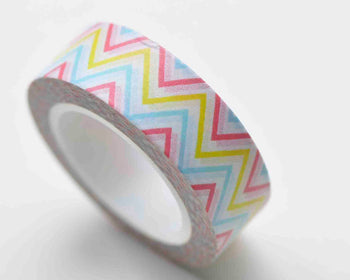 Colorful Chevron Washi Tape Scrapbooking Tape 15mm x 10M Roll A12962