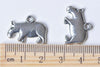 10 pcs Antique Silver Hippopotamus Hippo Charm Pendants A3363