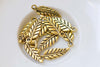 20 pcs Antique Gold Small Detailed Leaf Charms 7x16mm A6280