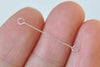 50 pcs Shiny Silver Double Sided Eye Pins  25mm 28gauge A4406