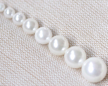 Half Drilled White Mother of Pearl Beads Round Loose Beads 3mm-20mm