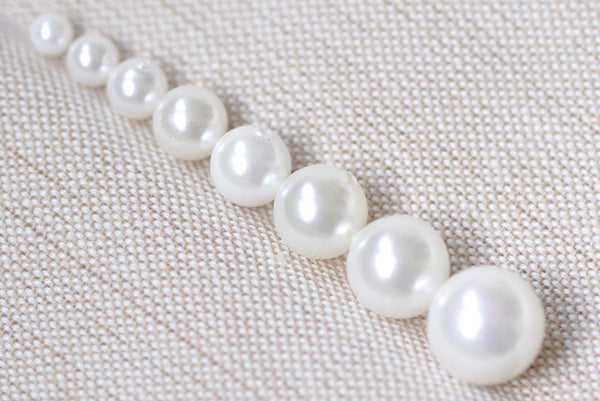 Half Drilled White Mother of Pearl Beads Round Loose Beads 3mm-20mm