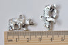 10 pcs Antique Silver 3D Polar Bear Charms Pendants 15x25mm A2950
